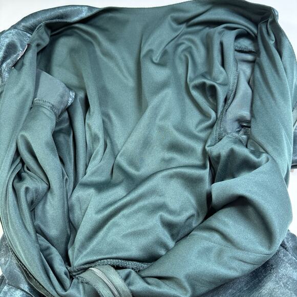 Lulus Let Me Entertain You Dark Green Satin Wide Leg Jumpsuit Size XL Party NWT - Picture 8 of 10